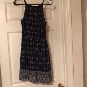 Blue patterned dress
